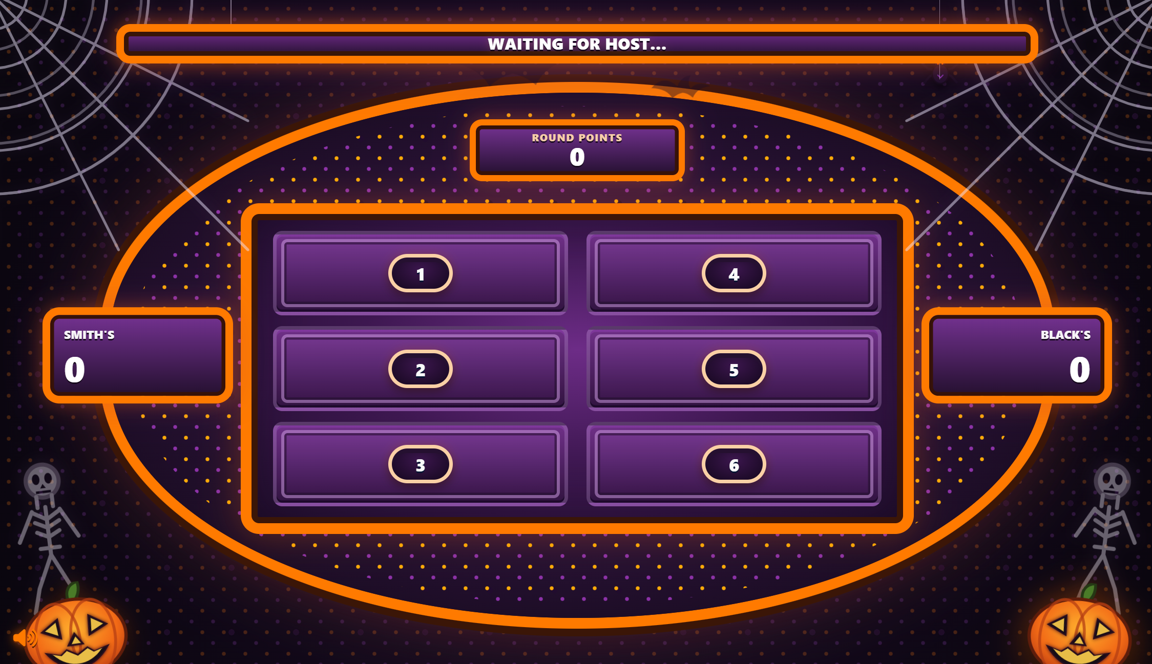 Familio Games Halloween Family Feud-style game display