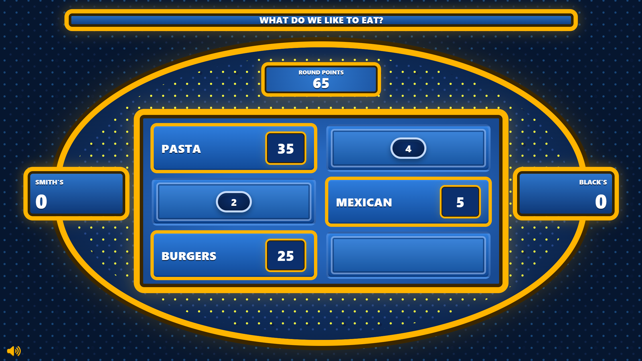 Family Feud-style game display preview